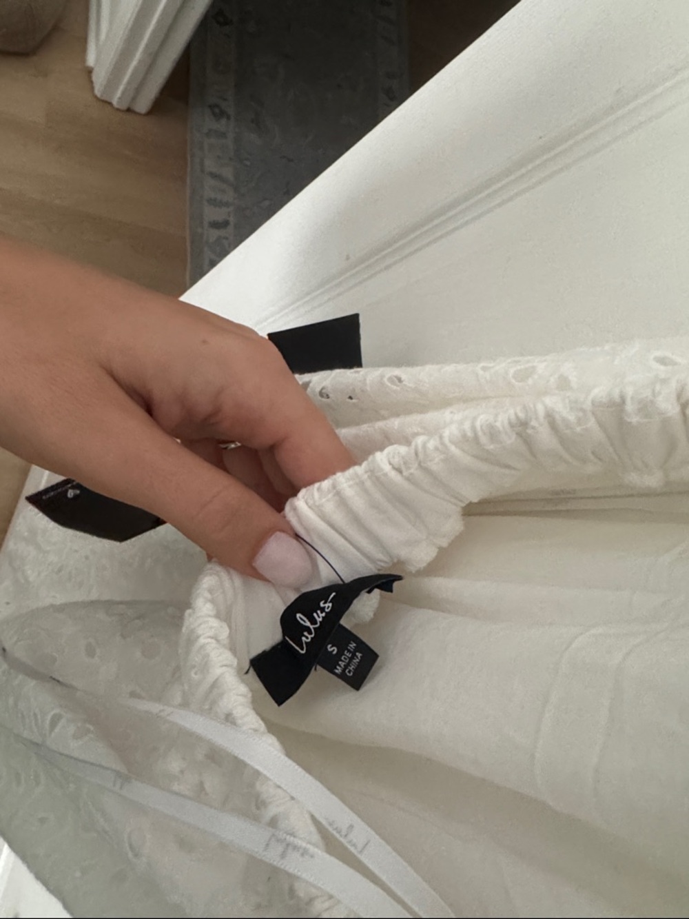 Lulu's White Eyelet Ruffle Mini Dress - Picture 3 of 3